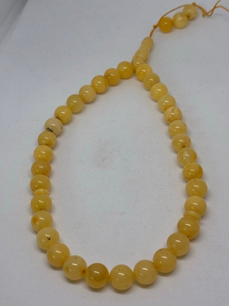Tasbih Subhah Misbah van Baltisch Amber, Ophalen of Verzenden, Zilver, Ring
