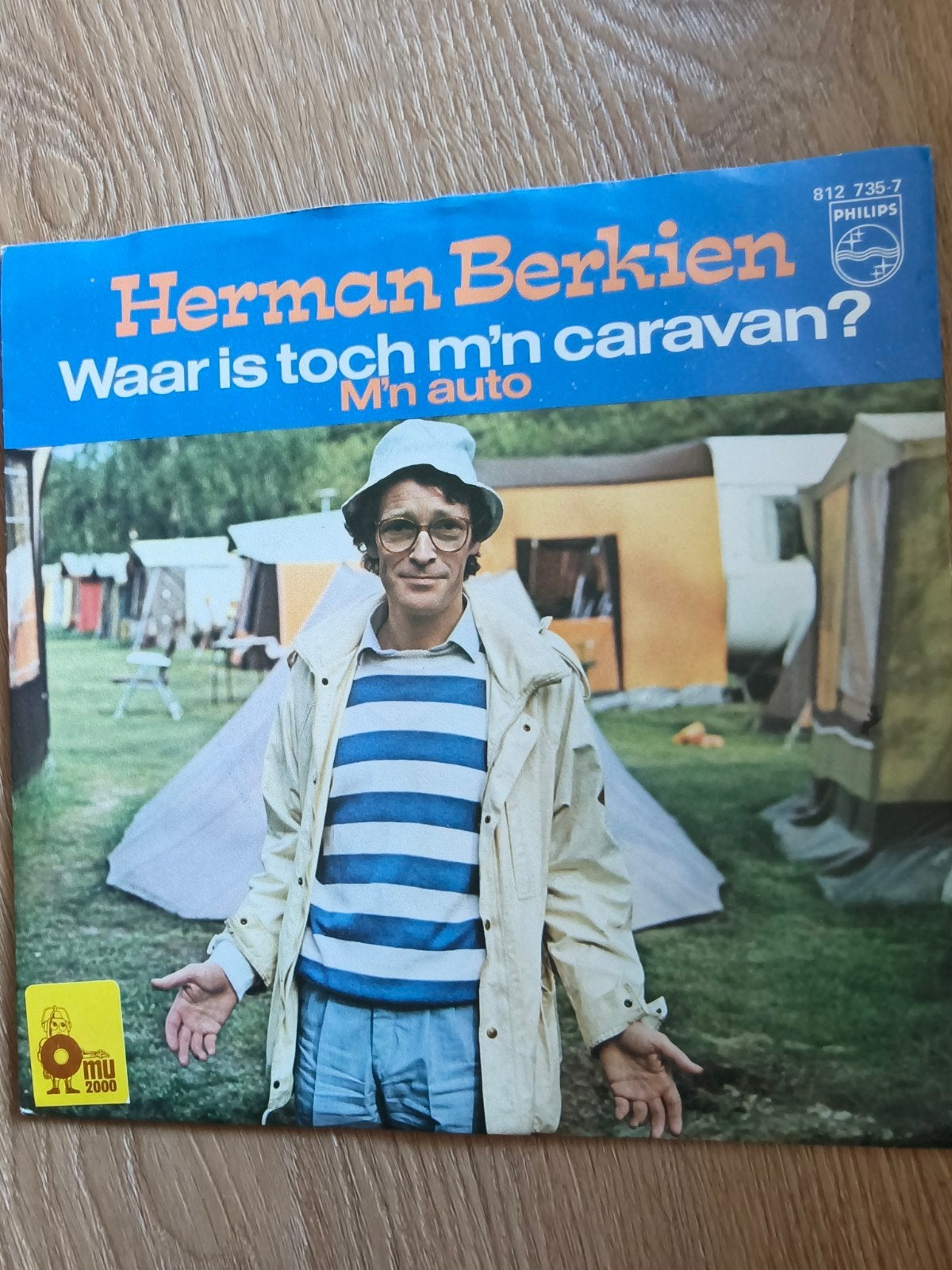 Herman Berkien - Waar is toch m'n caravan? / M'n auto (Singl, Gebruikt, 7 inch, EP, Nederlandstalig