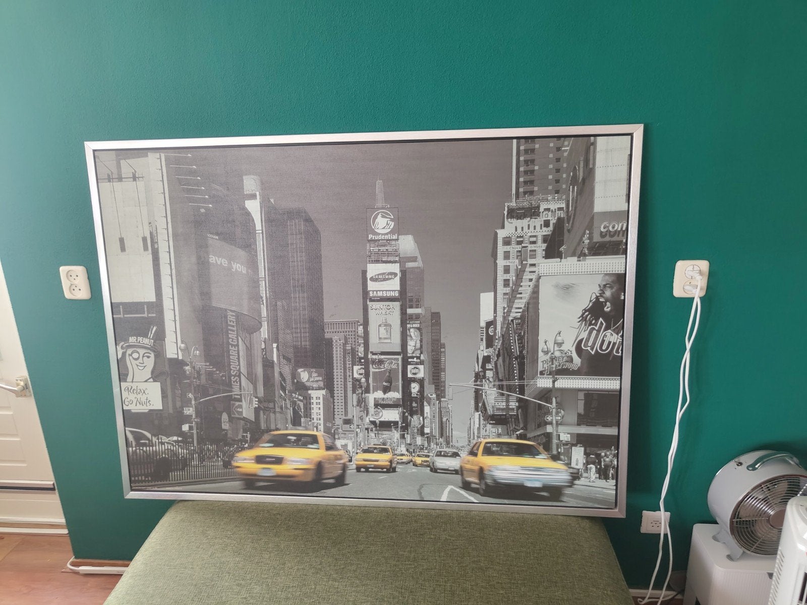 Times Square Canvas Schilderij - New York Taxi's, Ophalen, Gebruikt, 125 cm of meer, Foto of Poster