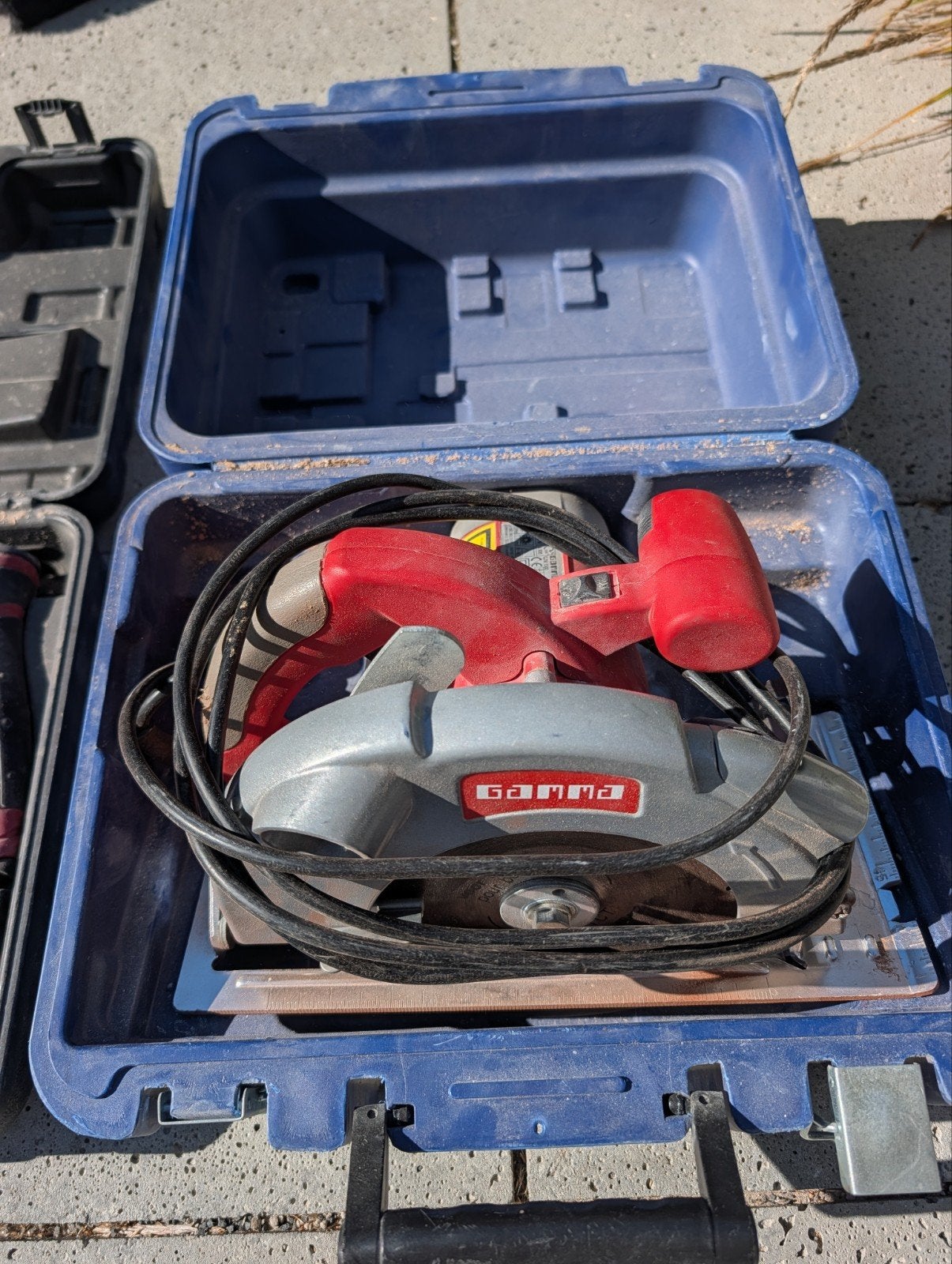 Gamma Cirkelzaag in koffer, Ophalen, Gebruikt, Cirkelzaag, 600 tot 1200 watt