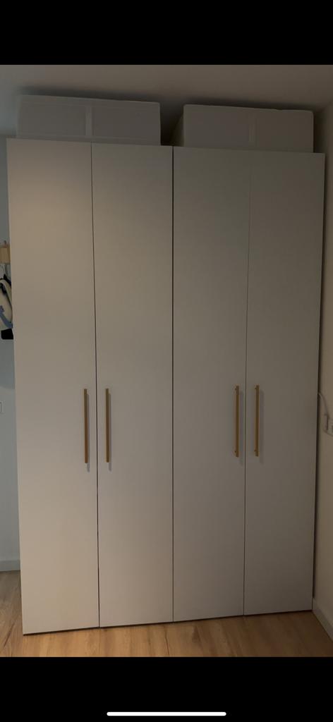 Witte Deuren Ikea Pax 75x236 met gouden handgrepen, Ophalen, Zo goed als nieuw, 50 tot 100 cm, 200 cm of meer