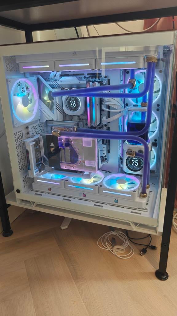 Custom Game PC Intel i9 285K RTX5080 Waterkoeling Corsair, Computers en Software, Desktop Pc's, Nieuw, 4 Ghz of meer, SSD, 64 GB of meer