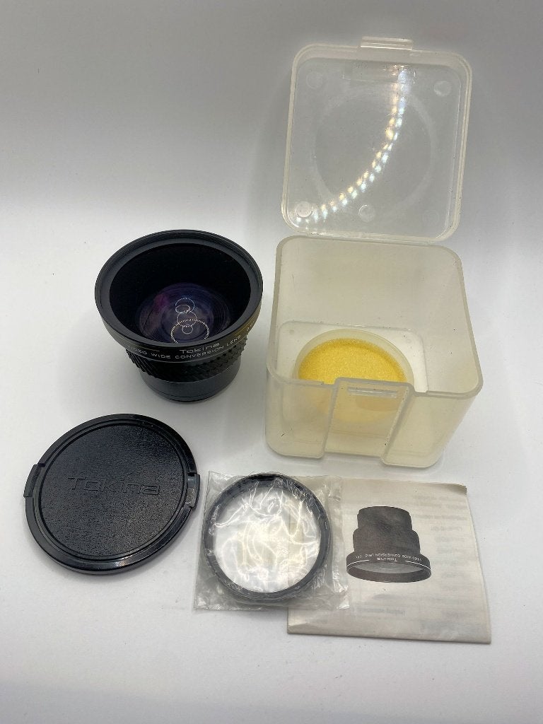 Tokina Video Wide Conversion Lens 0.5x – Compleet in doos, Gebruikt, Tokina, Overige vattingen, Lensdoppen