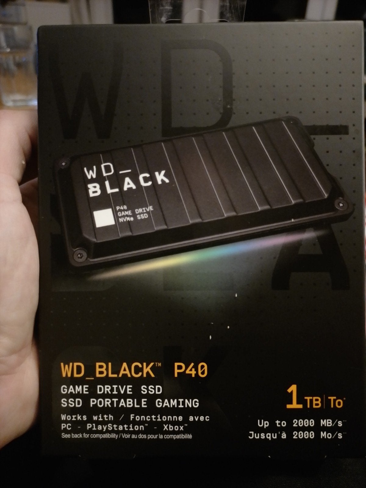 Western Digital WD BLACK P40 1TB Game Drive SSD  in doos, Computers en Software, Harde schijven, Console, SSD, Nieuw, Western Digital (WD)
