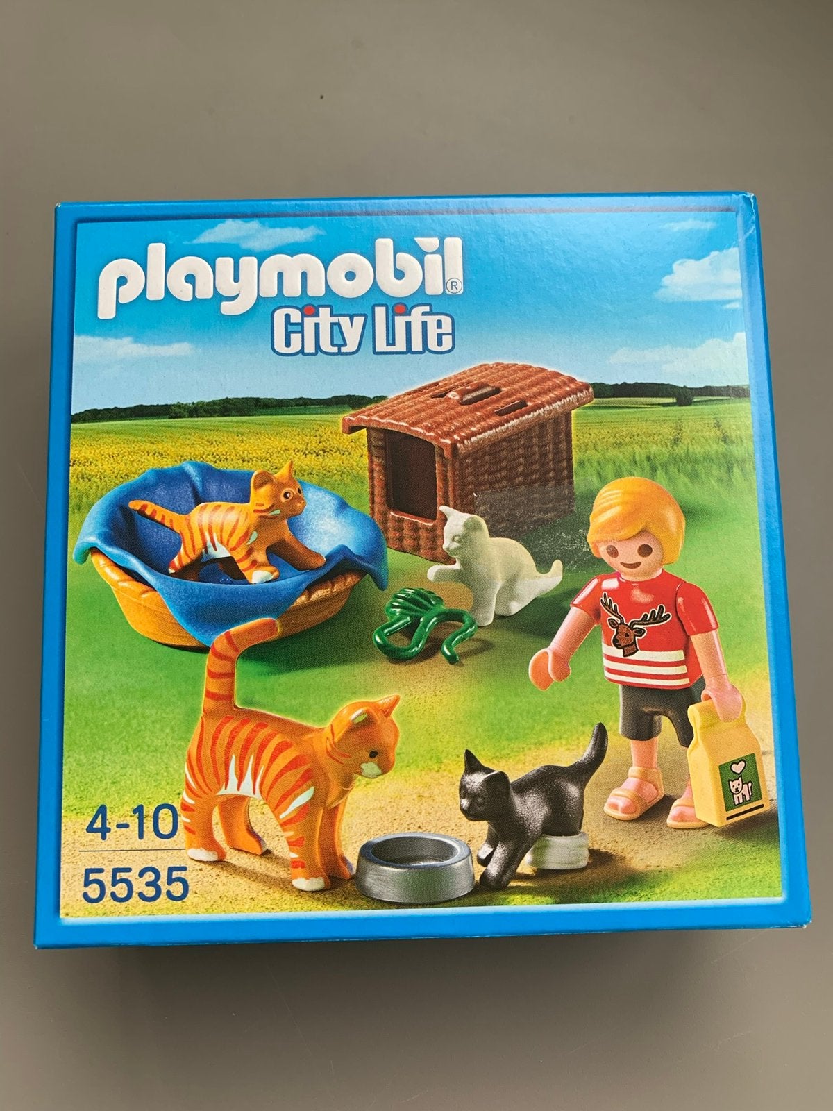 Playmobil city life poezenfamilie met mand, 5535 - nieuw, Complete set, Nieuw, Ophalen of Verzenden, City life