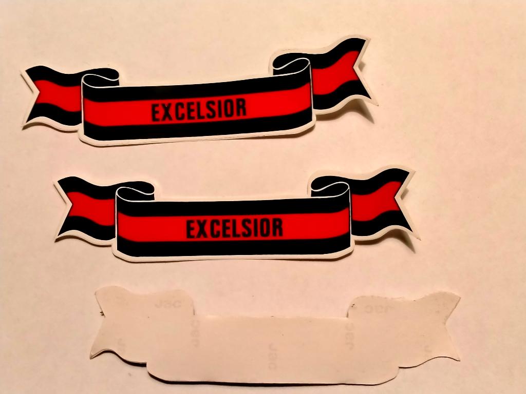 Excelsior vintage voetbal club sticker banner logo, Verzenden, Zo goed als nieuw, Overige typen