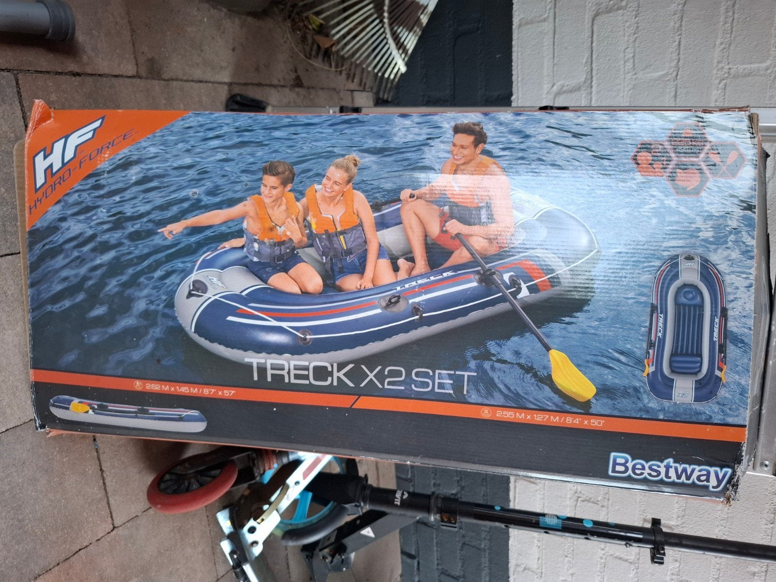 Bestway Treck X2 Opblaasboot - Nieuw in doos, Ophalen, Zo goed als nieuw