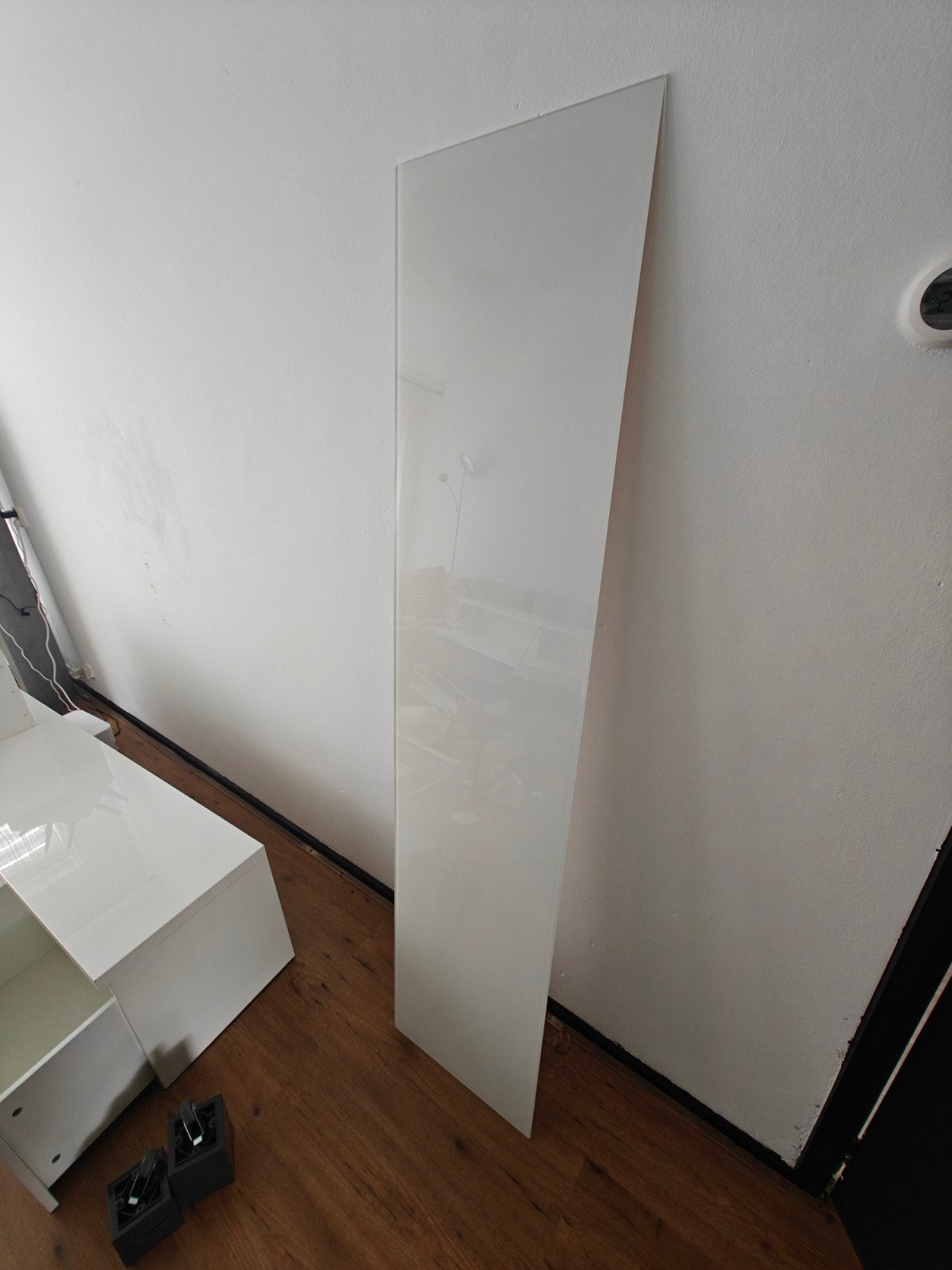 IKEA Besta BESTÅ Bovenblad Glas / Wit 180x40cm, Ophalen, 150 tot 200 cm, Minder dan 100 cm, 25 tot 50 cm