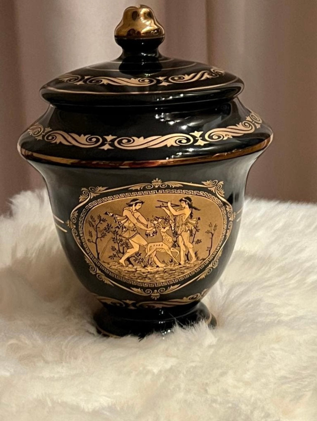 Griekse pot met deksel, Ophalen of Verzenden