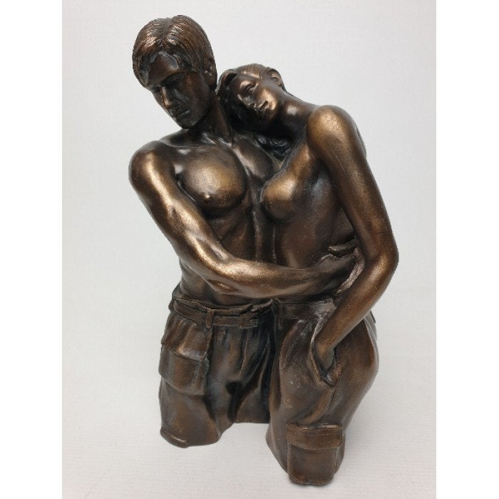 # Oliver Tupton beeld man vrouw ontbloot bovenlichaam 23cm, Antiek en Kunst, Kunst | Beelden en Houtsnijwerken, Ophalen of Verzenden