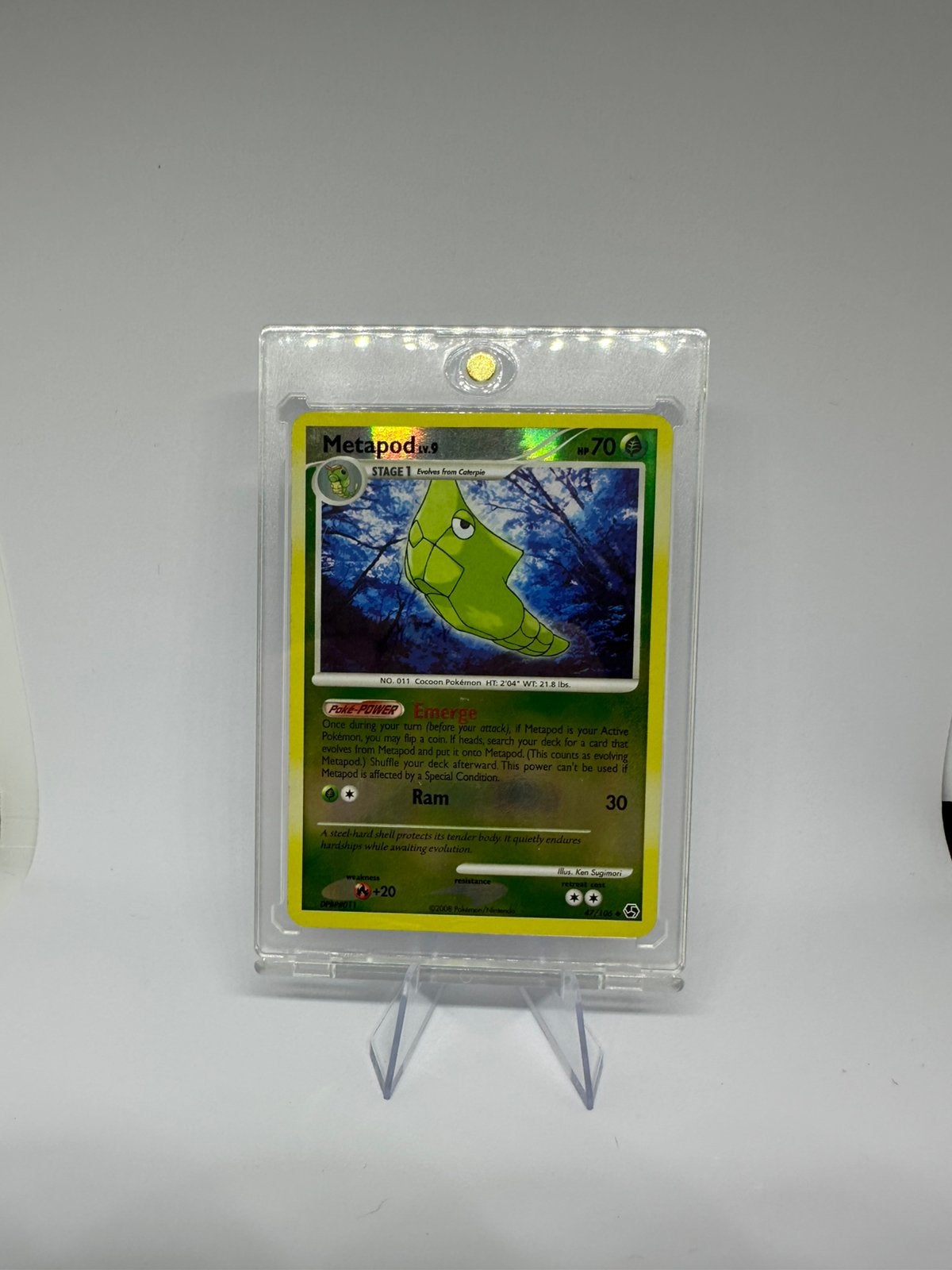METAPOD 47/106 UNCOMMON GREAT ENCOUNTERS REVERSE HOLO, Ophalen of Verzenden, Zo goed als nieuw