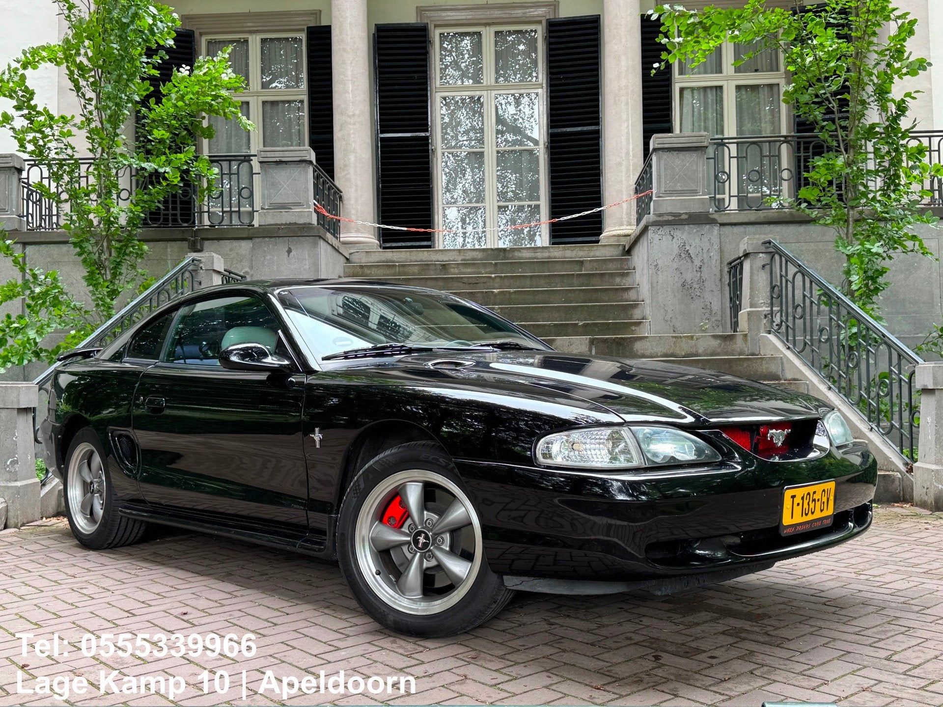 Ford MUSTANG GT 4.6L V8 Automaat Perfecte Staat Leder Airco, Auto's, Ford, 8 cilinders, 4 stoelen, Zwart, Leder