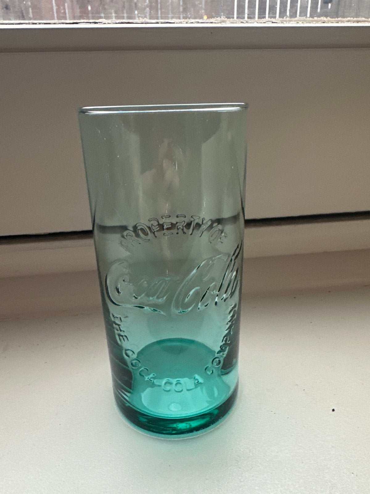 Vintage Coca-Cola Glas - Groen, Ophalen of Verzenden