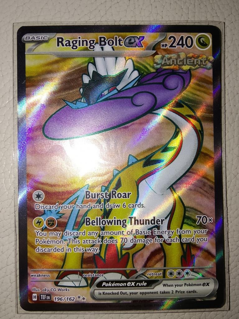 Raging Bolt ex 196/162 Pokémon kaart, Ophalen of Verzenden