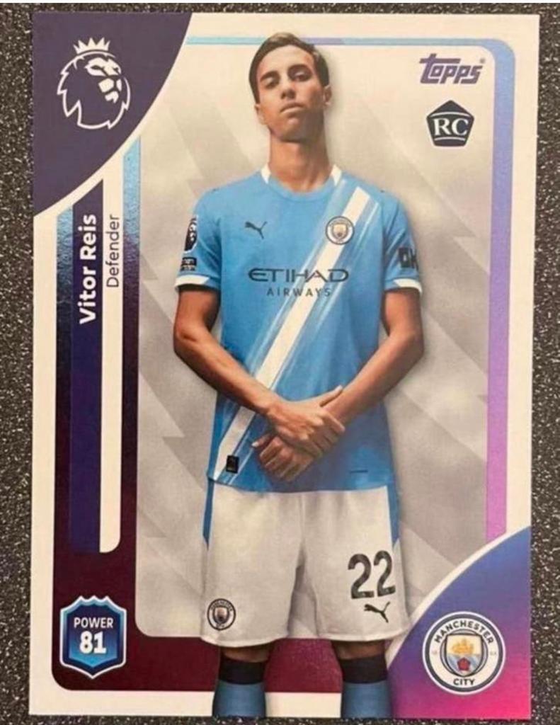 Topps Premier League 25/26 ROOKIE CARD REIS MANCHESTER CITY, Verzenden, Zo goed als nieuw, Plaatje