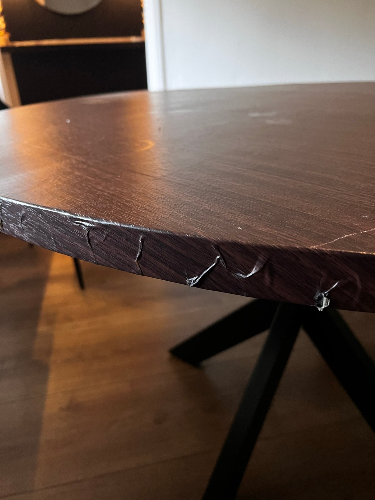 Ronde tafel diameter 120 - opknapper voor de handige harrie, Ophalen, Gebruikt, Rond, 100 tot 150 cm