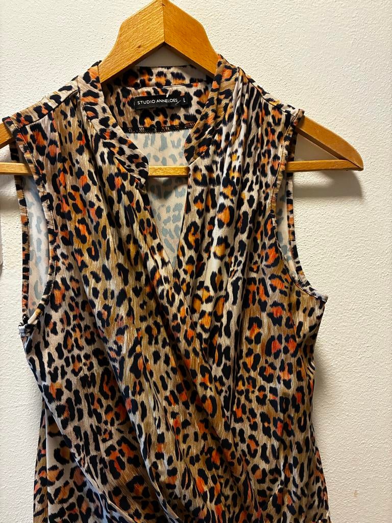 Stijlvolle Studio Anneloes Leopard Jumpsuit Maat L, Ophalen of Verzenden, Zo goed als nieuw, Maat 42/44 (L), Overige kleuren
