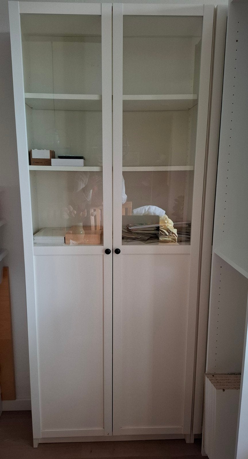2x deur Oxberg vitrinedeur. Wit. Voor Billy boekenkast, Huis en Inrichting, Kasten | Boekenkasten, Ophalen, 200 cm of meer, 50 tot 100 cm
