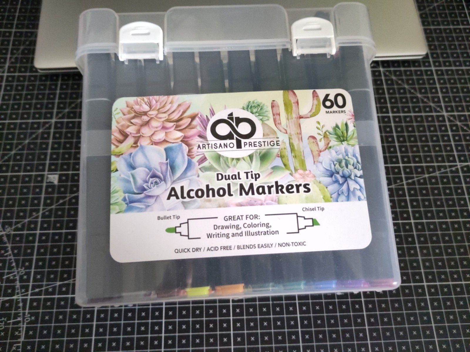 60 Dual Tip Alcohol Markers, Hobby en Vrije tijd, Ophalen, Gebruikt, Overige typen