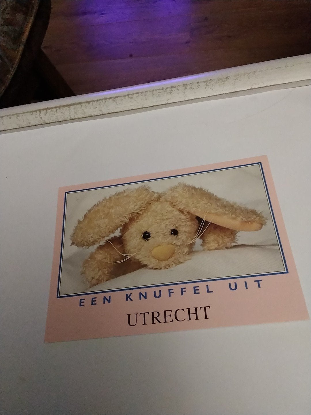 Ansichtkaart: Een knuffel uit Utrecht (konijn) Simon  Karis, Ophalen of Verzenden, Overige thema's