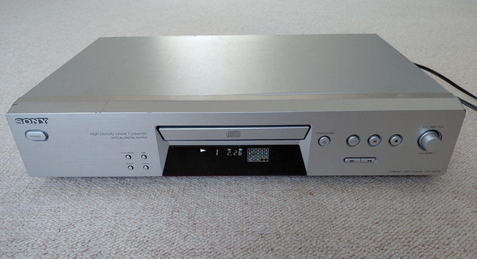 Sony CDP-XE270 CD Speler, Ophalen of Verzenden, Gebruikt, Sony