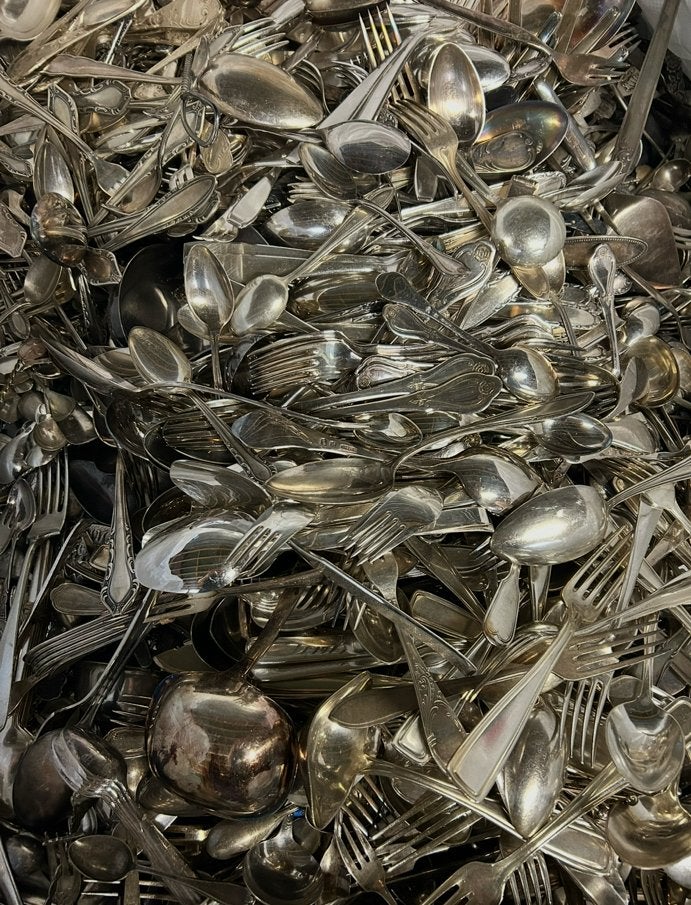 VERZILVERD BESTEK GEZOCHT | Goede prijs – Direct betaald, Antiek en Kunst, Ophalen of Verzenden