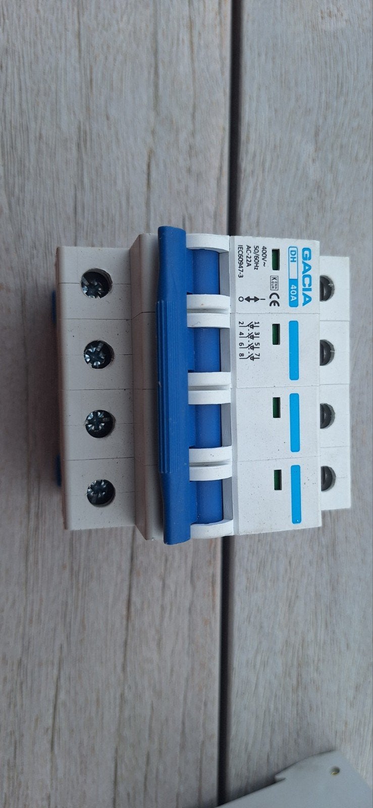 GACIA DH 40A Hoofdschakelaar 400V~ 50/60Hz AC-22A, Ophalen of Verzenden, Gebruikt, Overige merken, Schakelaar