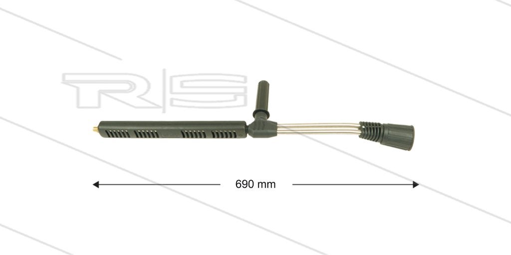 RVS Dubbele Lans 690mm Met Zijbediening, Auto diversen, Verzenden