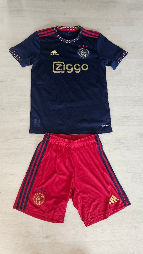Ajax UIT Tenue! Seizoen 22/23! Mt S!, Ophalen of Verzenden, Zo goed als nieuw, Blauw, Voetbal