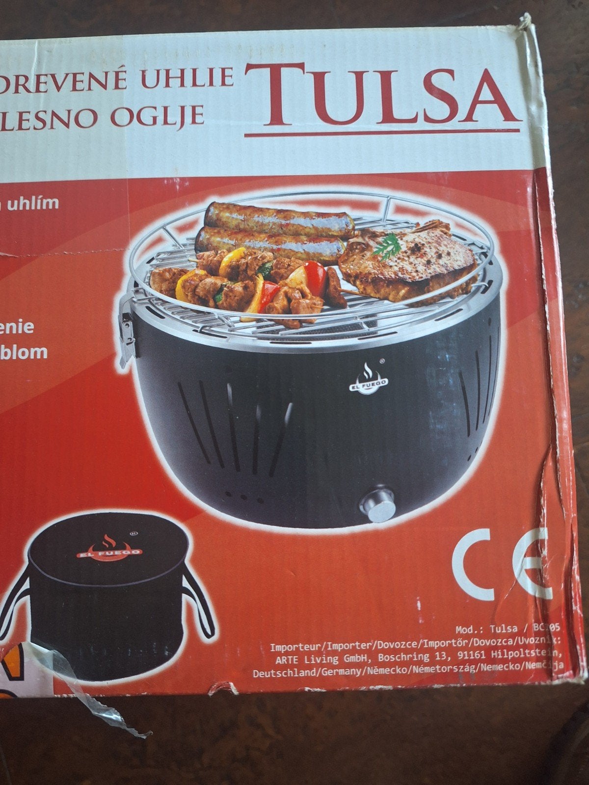 El Fuego Tulsa Houtskoolbarbecue - Draagbaar en Compact, Ophalen of Verzenden, Nieuw, El Fuego