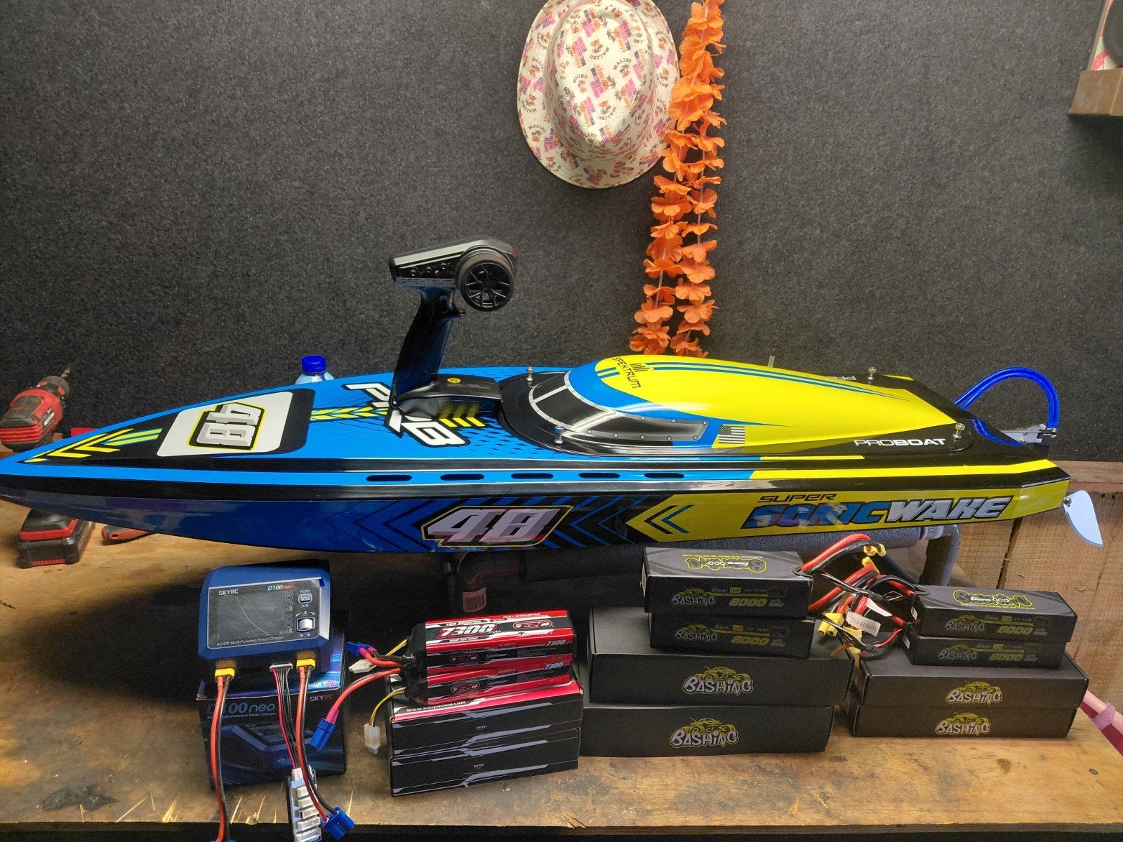 super sonicwake 48 compleete hobby rc powerboat vandaag 600, Hobby en Vrije tijd, Modelbouw | Boten en Schepen, Ophalen of Verzenden