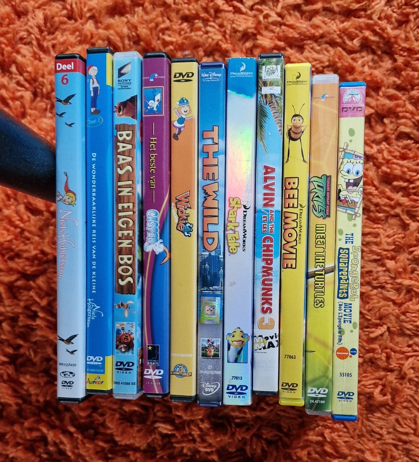 11x Kinder DVD’s — Spongebob, Ninja Turtles, Rio etc, Ophalen of Verzenden, Speelkaart(en)
