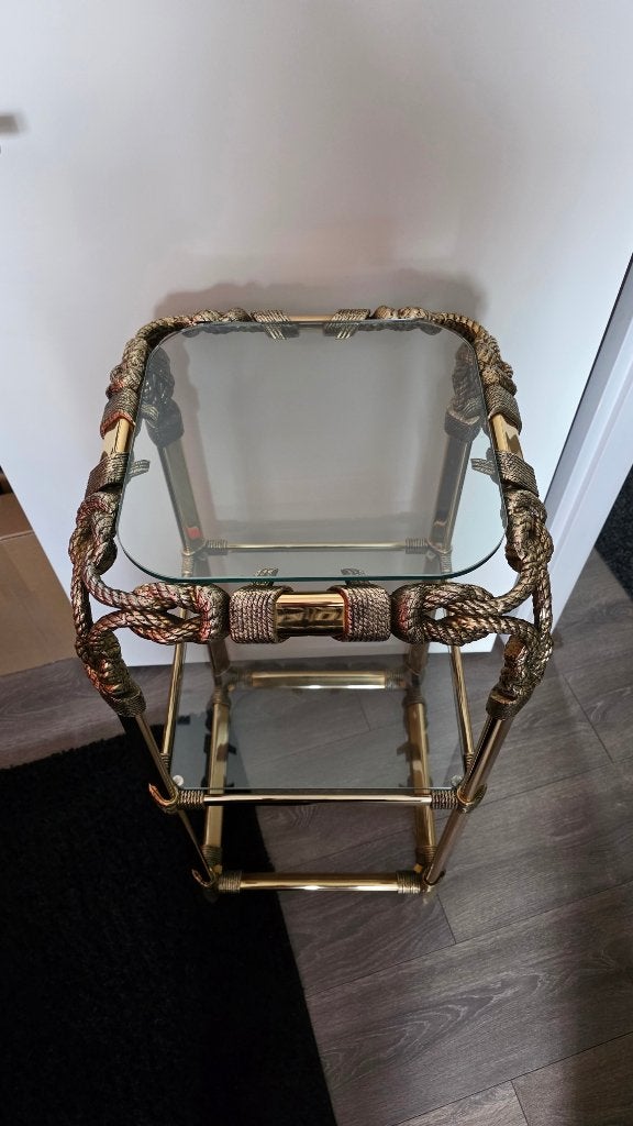 Foto 4 van Bijzettafel/Etagiere🦚Goud Vintage🦚24 krt Verguld