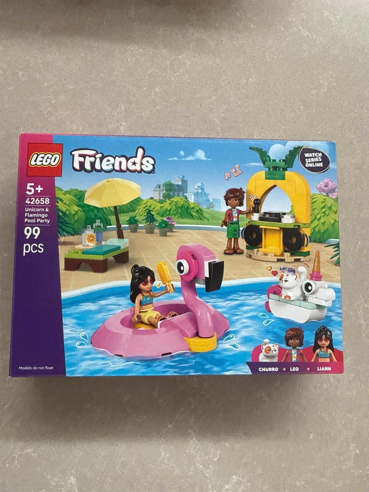 Lego Friends 42658 Eenhoorn & Flamingo Zwembadfeestje, Lego, Friends, Ophalen of Verzenden, Zo goed als nieuw