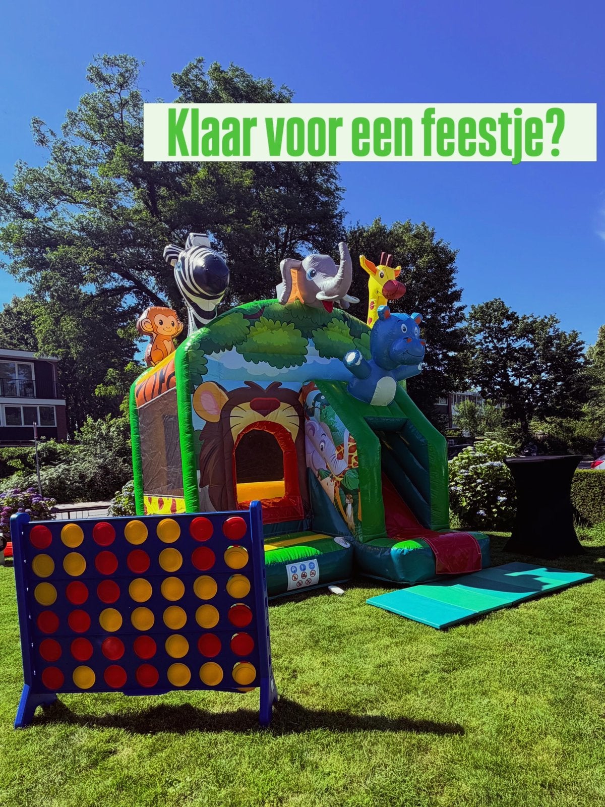 Springkussen te huur - huren Jungle :: Dieren thema, Ophalen, Zo goed als nieuw, Verjaardag