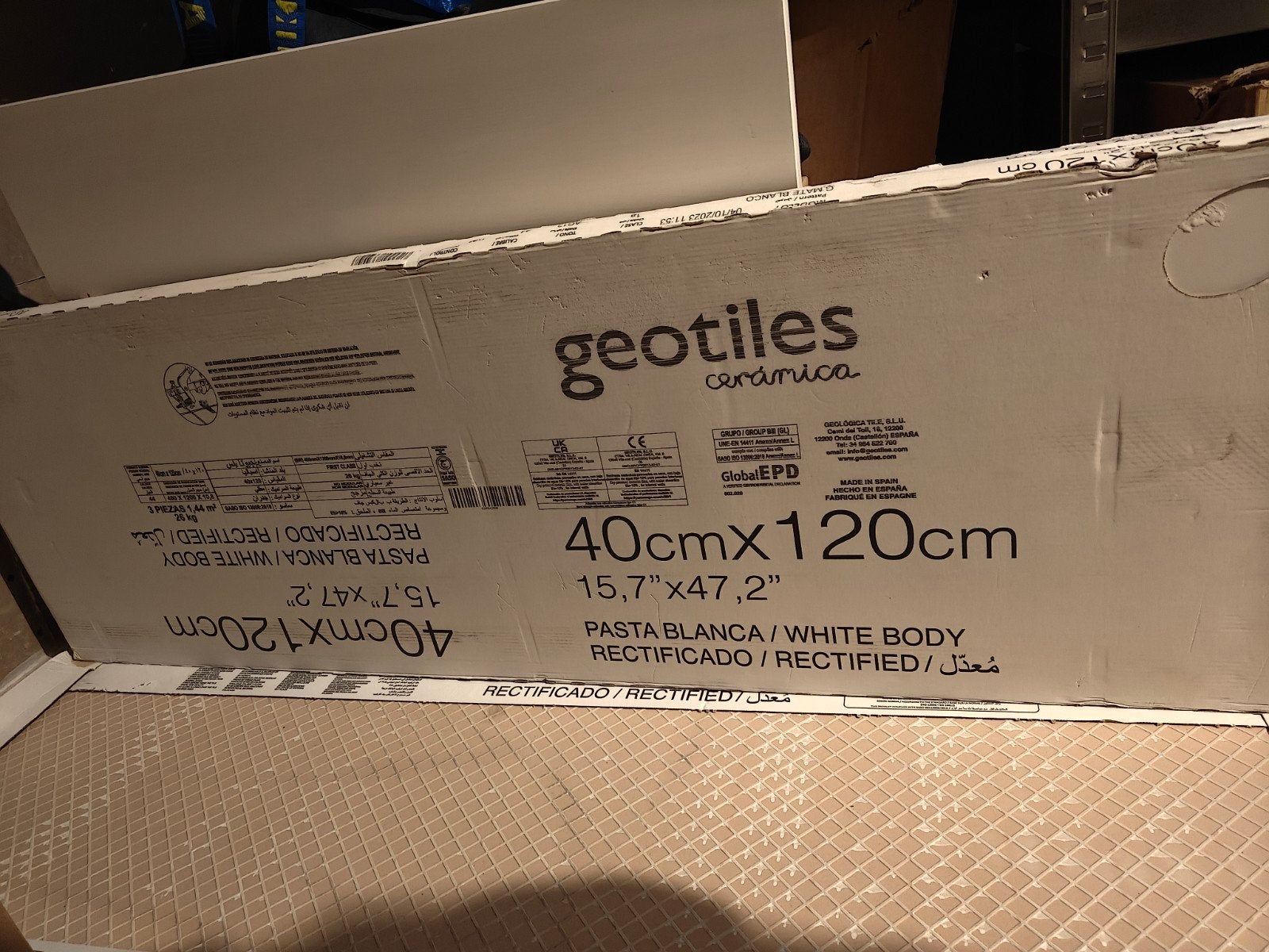 Geotiles wandtegels mat wit 40x120cm (6 stuks), Ophalen, 60 cm of meer, Nieuw, Minder dan 5 m²