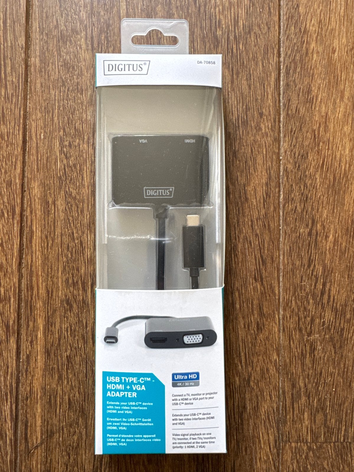Digitus USB-C naar HDMI + VGA Adapter - Nieuw in verpakking, Ophalen of Verzenden, Nieuw, Minder dan 2 meter, Overige kabels