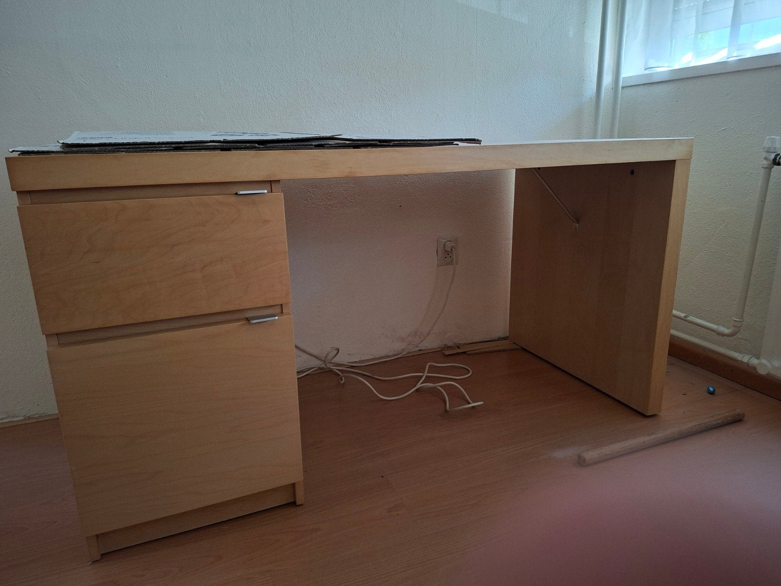 BURO MET 2.LADEN, Ophalen, 65 cm, Zo goed als nieuw, 140 cm
