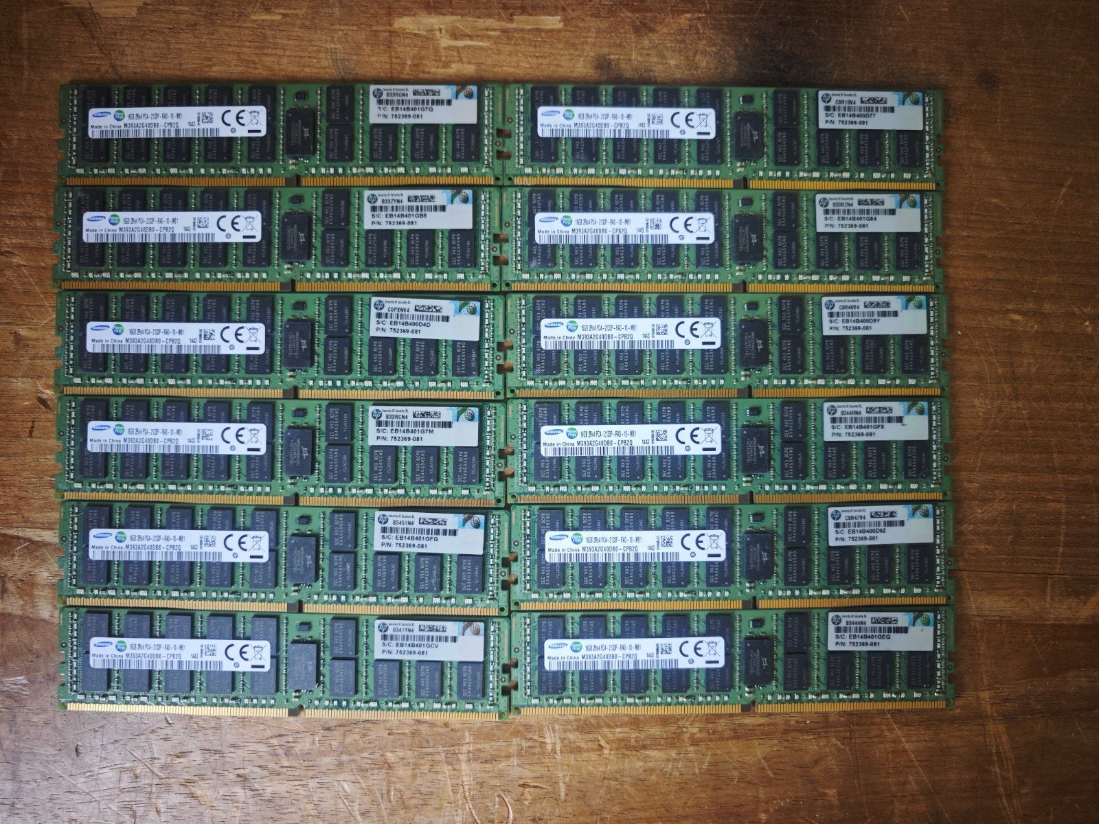 12x 16GB 192GB Totaal Samsung 2133 MHz ECC Server RAM, Computers en Software, RAM geheugen, Server, DDR4, Ophalen of Verzenden