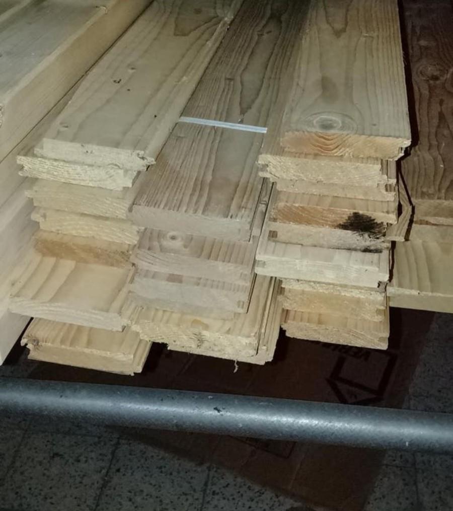 Diverse houten balken en vloerdelen., Ophalen, 25 tot 50 mm, Nieuw, 250 tot 300 cm