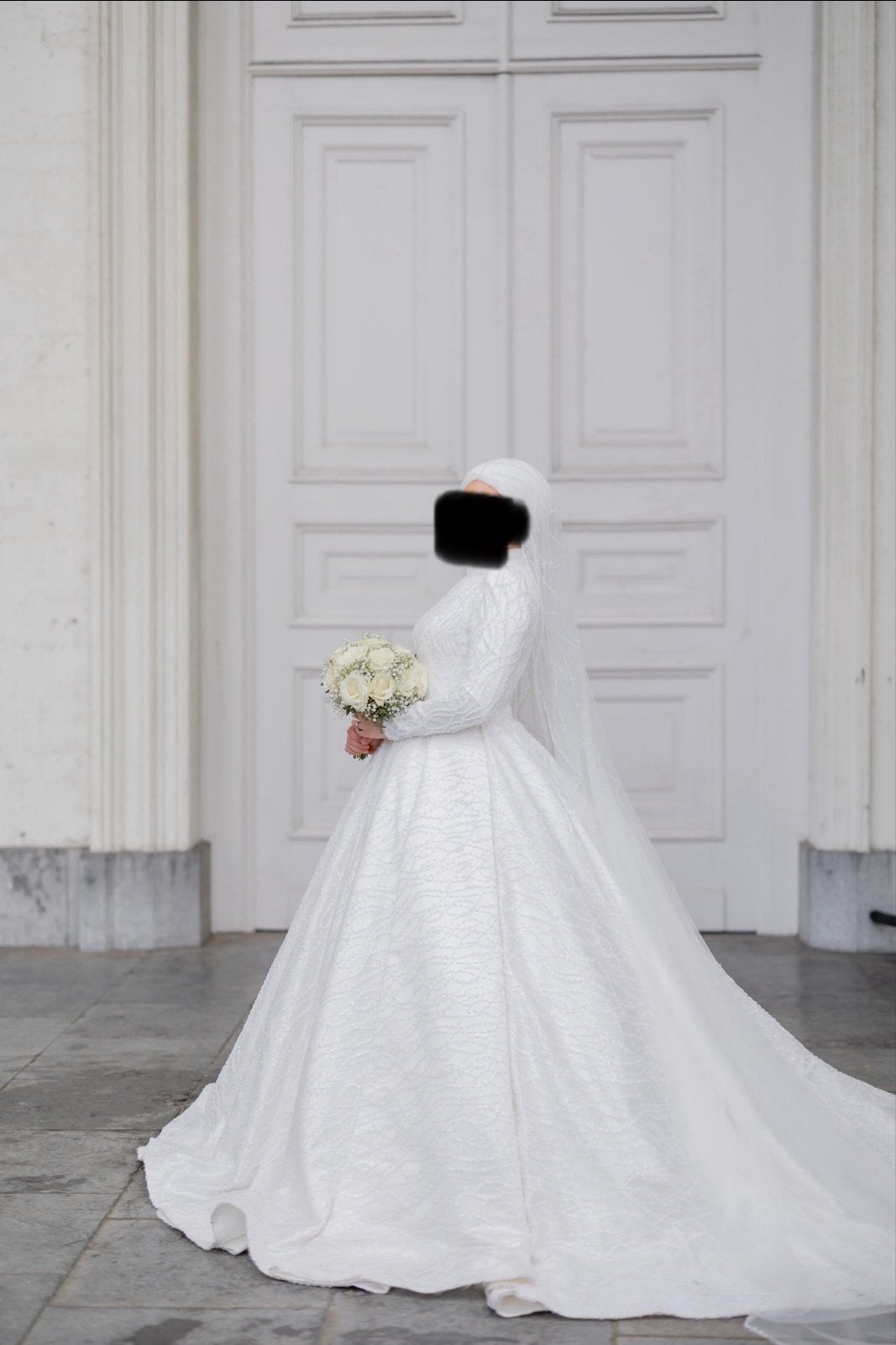 Elegante Trouwjurk / Gelinlik maat 38/40, Ophalen, Zo goed als nieuw, Wit, Trouwjurk