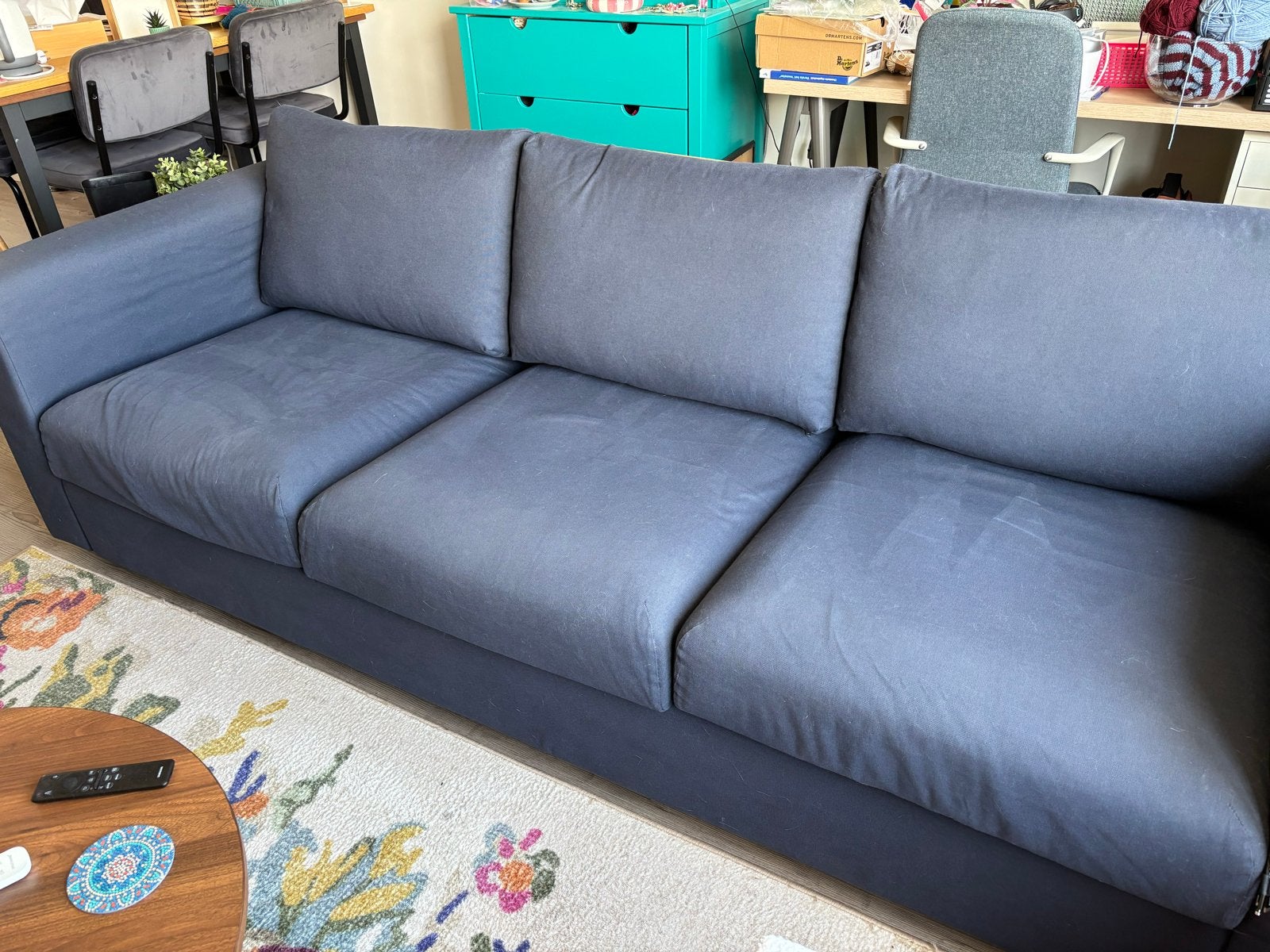 Comfortabele 3-zitsbank met wasbare hoezen, Ophalen, Gebruikt, Driepersoons, 75 tot 100 cm