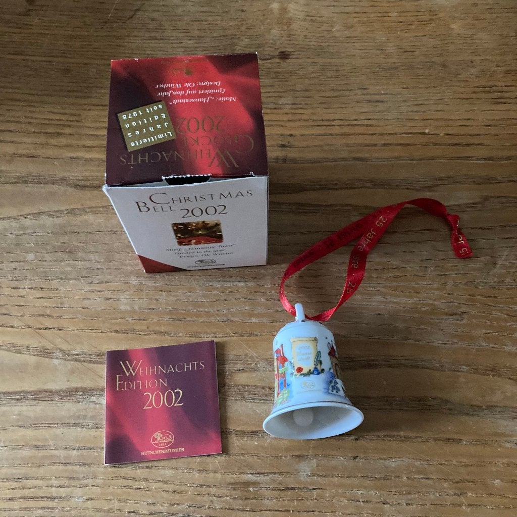 Hutschenreuther kerstklokje klokje klok bel 2002 (gaaf), Ophalen of Verzenden, Nieuw