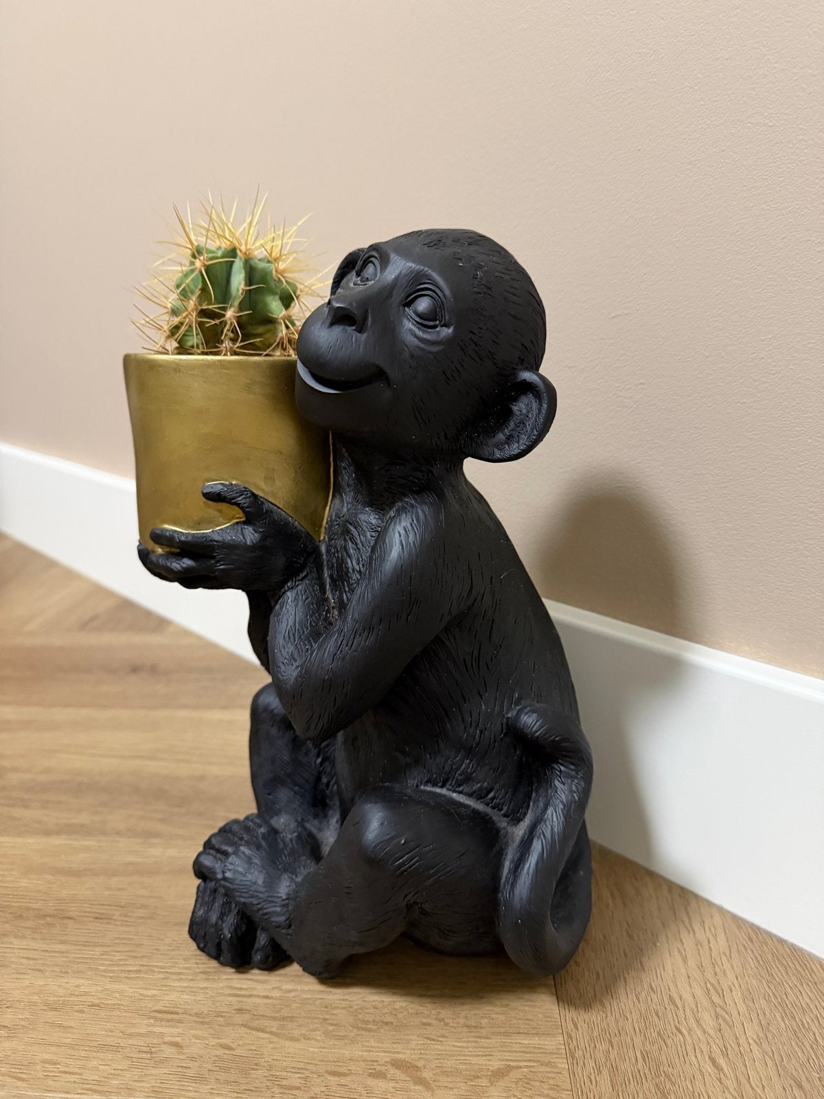 Apen bloempot voor kleine plantjes, Huis en Inrichting, Woonaccessoires | Overige, Ophalen, Zwart, Nieuw, Kunststof