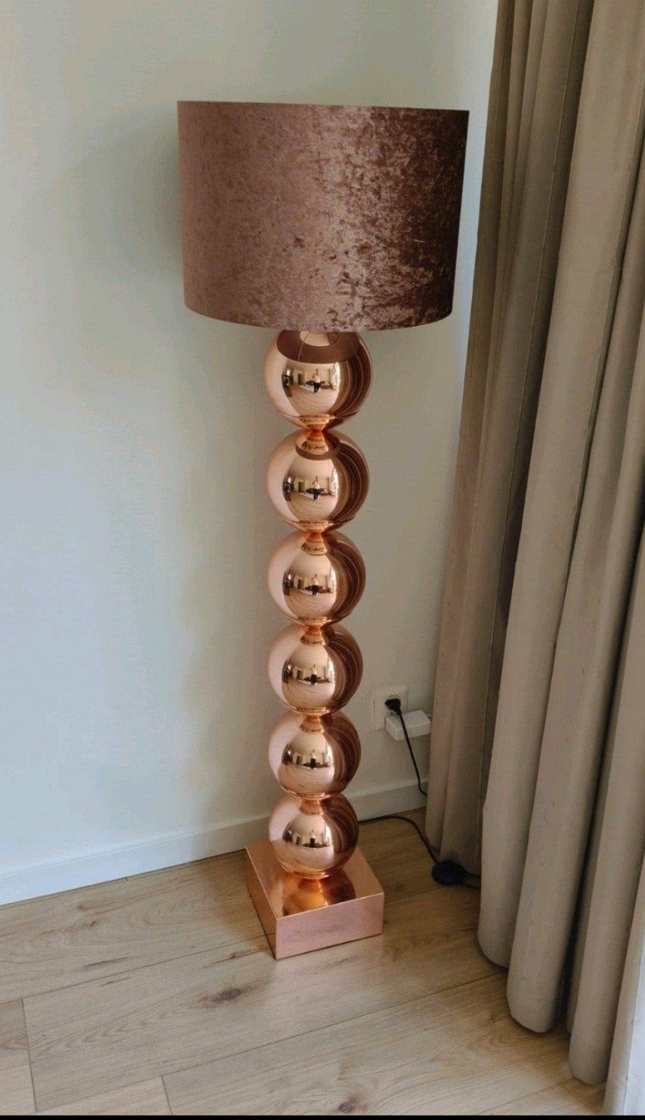 luxe bollenlamp brons/koper, Ophalen, Nieuw, 150 tot 200 cm