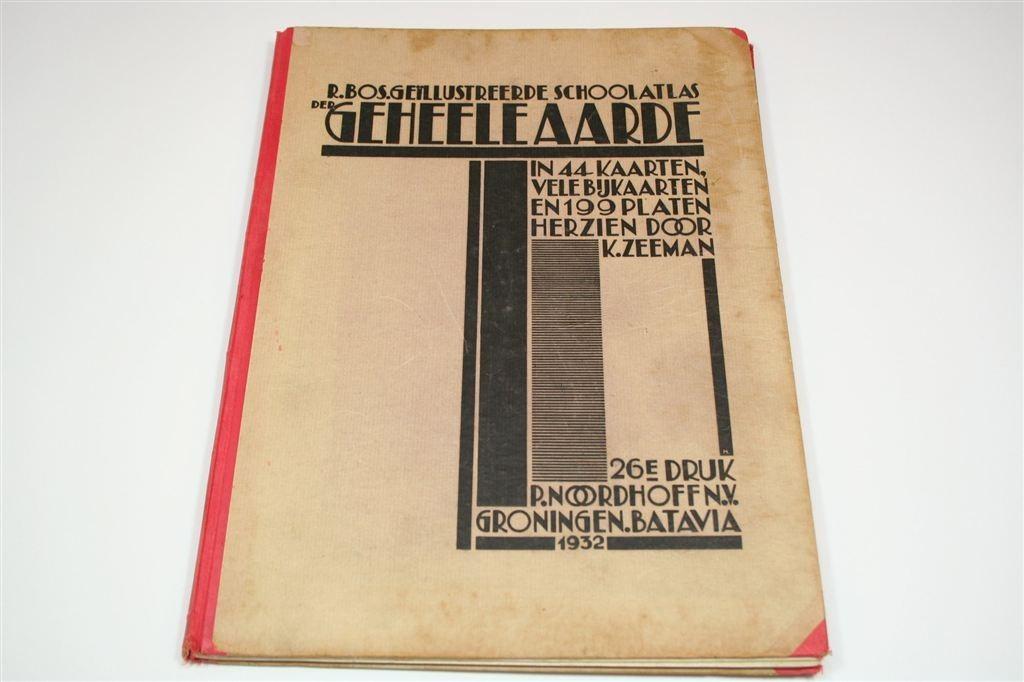Geïllustreerde Schoolatlas — 44 Kleurenkaarten [1932], Gelezen, Ophalen of Verzenden, Landkaart, 1800 tot 2000