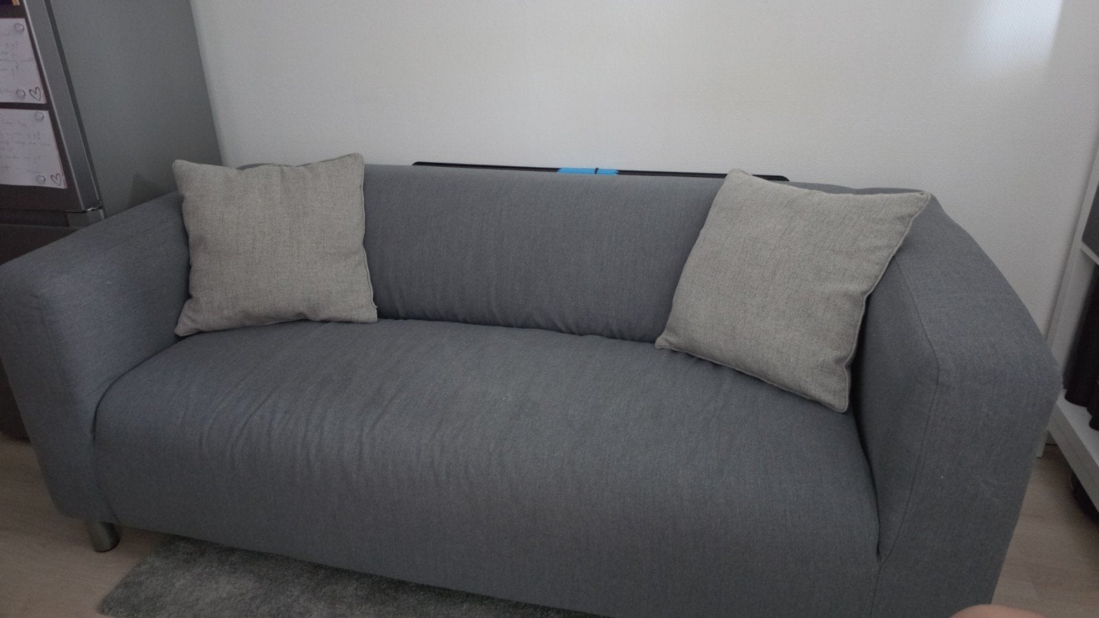 IKEA Klippan 2-zitsbank Vissle grijs, Ophalen, 150 tot 200 cm, Tweepersoons, 75 tot 100 cm