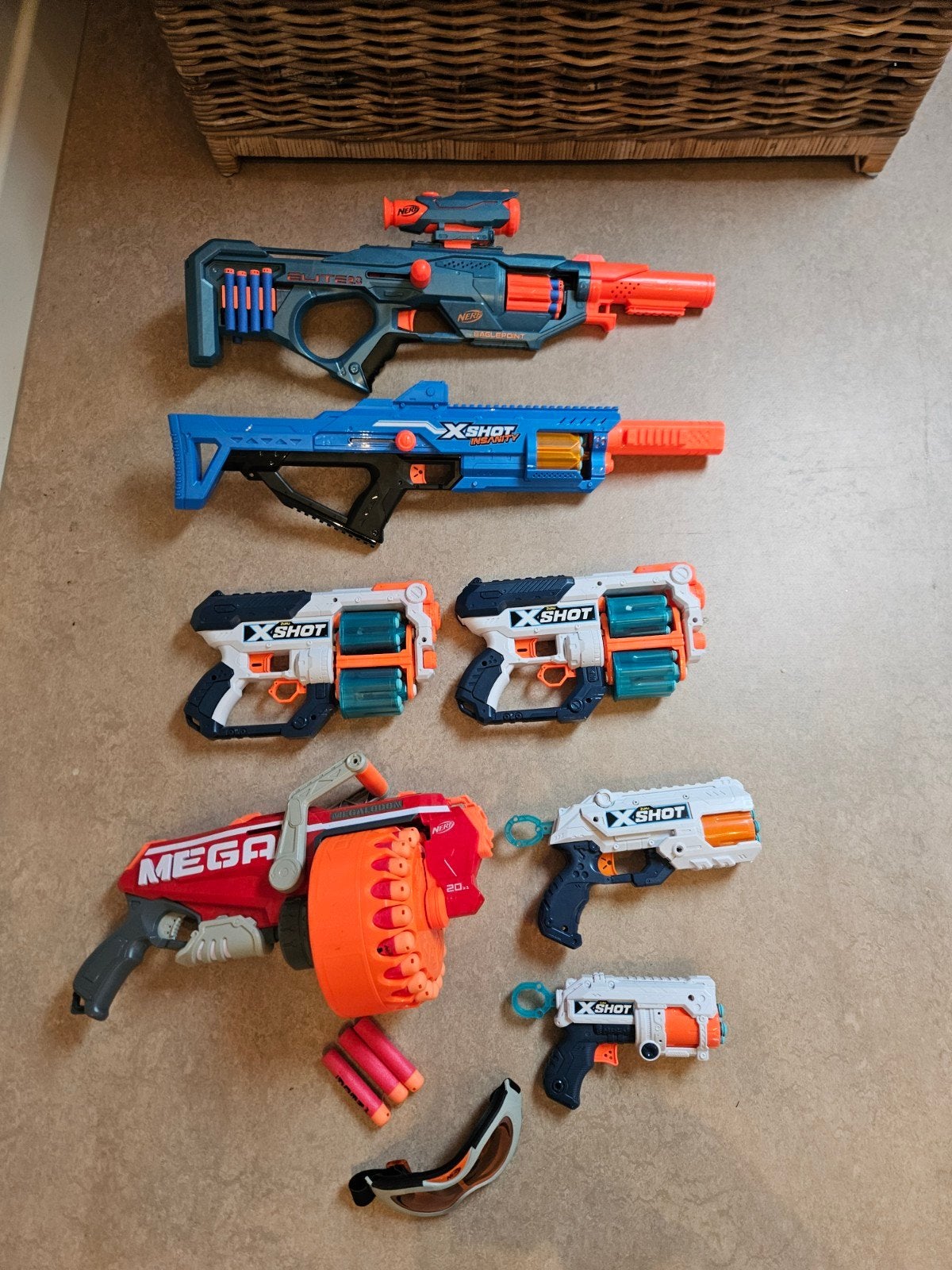 Nerf + Xshot Guns, Ophalen of Verzenden, Zo goed als nieuw
