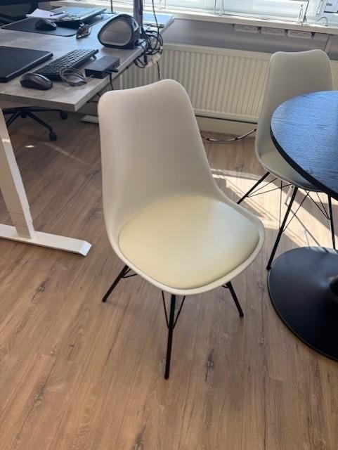 Complete eettafel set incl 4 stoelen, Ophalen, Gebruikt, 50 tot 100 cm, Rond