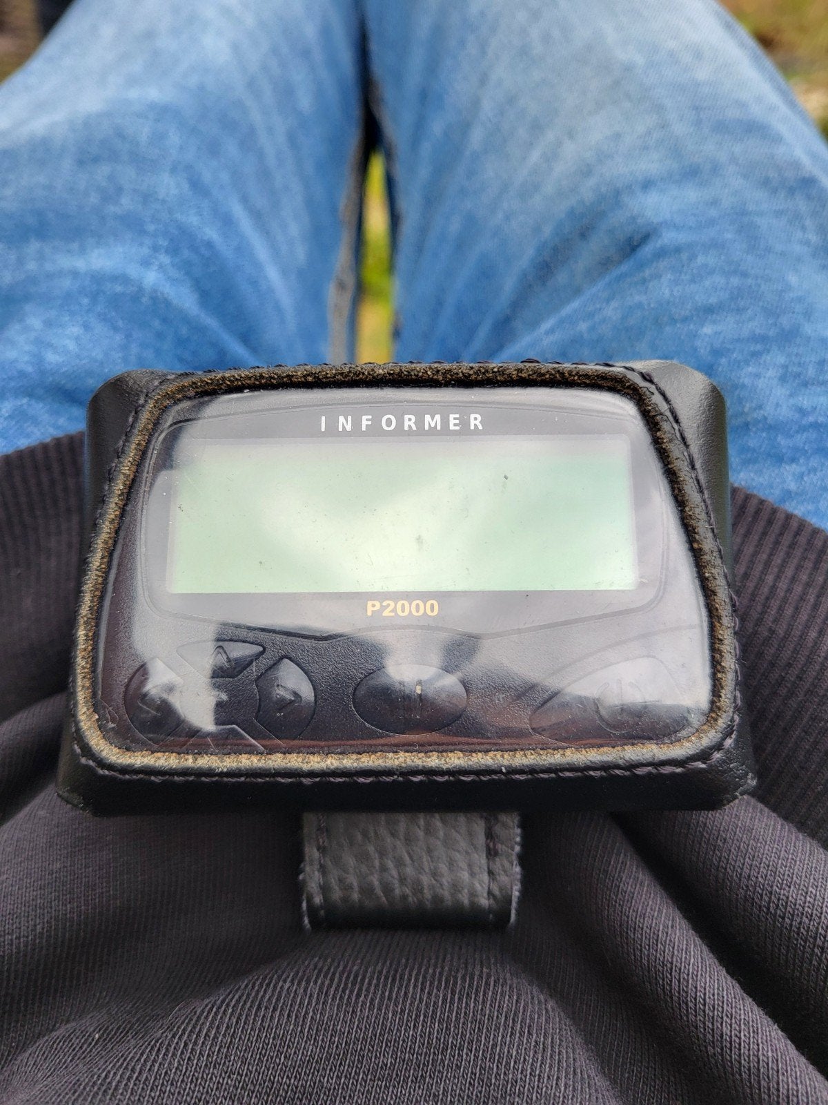 Lederen holster voor Pager P2000 - Zo goed als nieuw, Ophalen, Zo goed als nieuw, Bescherming, Overige merken